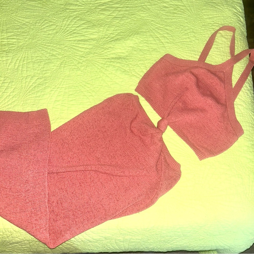 Express pink like new crochet maxi dress size large